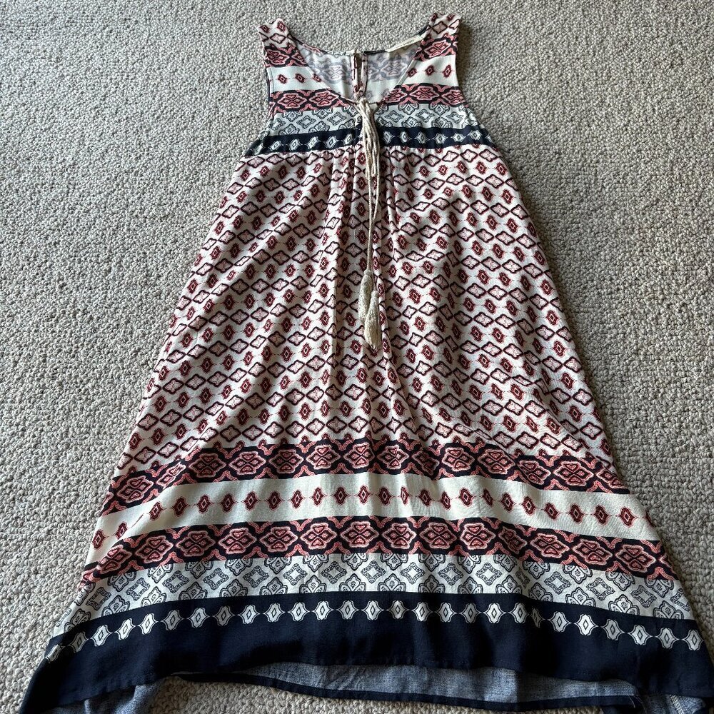 Blu Pepper Paisley Sundress S Boho Tassel Tie Lined Beach Festival